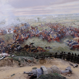 Panorama at the Battle of Waterloo battlefield